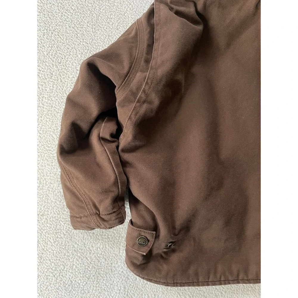 Berne Toddler 4T Workwear Jacket Brown Sherpa Lined Hooded Canvas BHJ42TBB